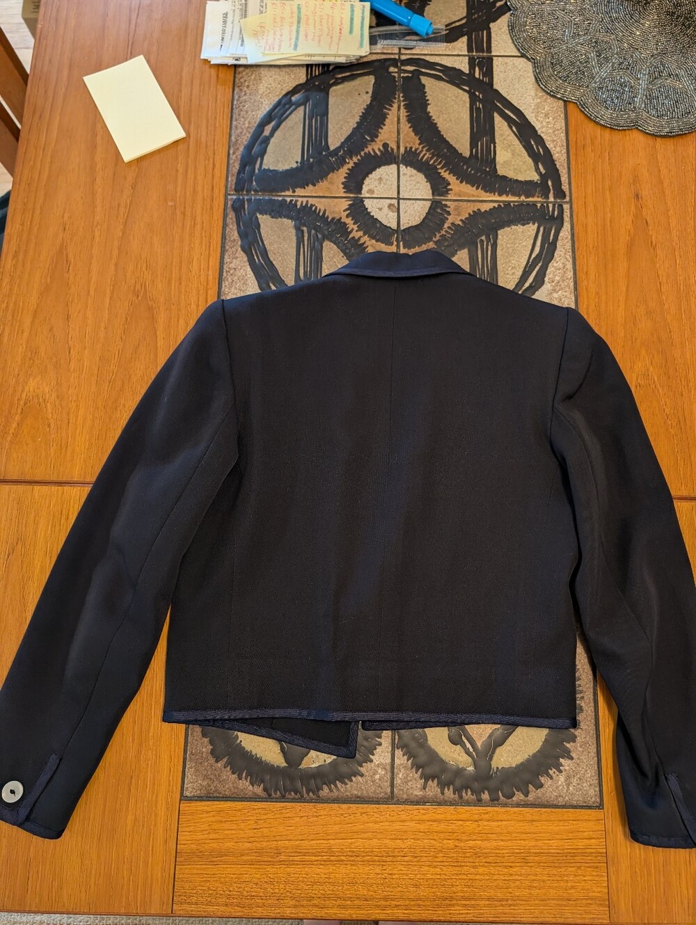 Vintage Saint Laurent Rive Gauche Blazer YSL Cropped Jacket Luxury Outerwear Vtg - Picture 5 of 9